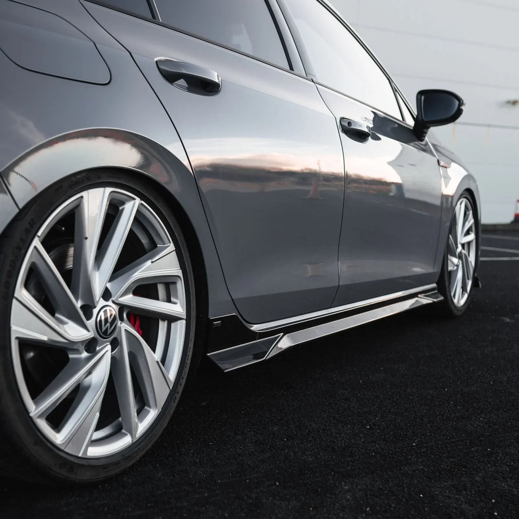 Zaero Design VW Golf Mk8 & Mk8.5 EVO-1 Gloss Black Side Skirts