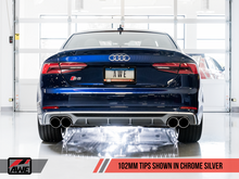 Load image into Gallery viewer, AWE Tuning Audi B9 S5 Coupe 3.0T Track Edition Exhaust - Chrome Silver Tips (102mm)