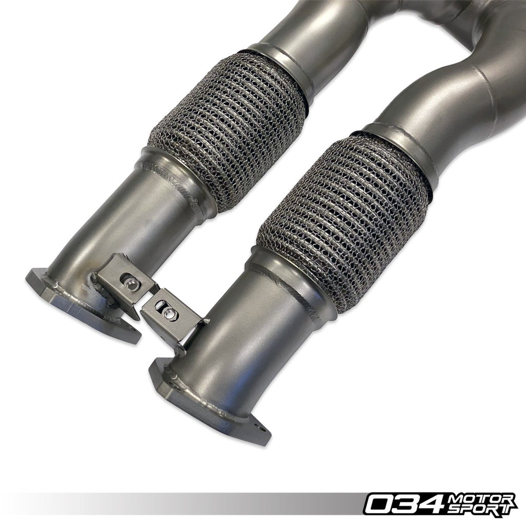 034Motorsport Cast Stainless Steel Performance Downpipe, Audi 8S TTRS, 8V.5 RS3