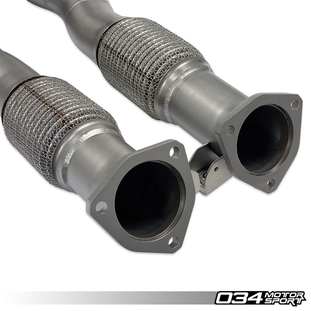 034Motorsport Cast Stainless Steel Performance Downpipe, Audi 8S TTRS, 8V.5 RS3