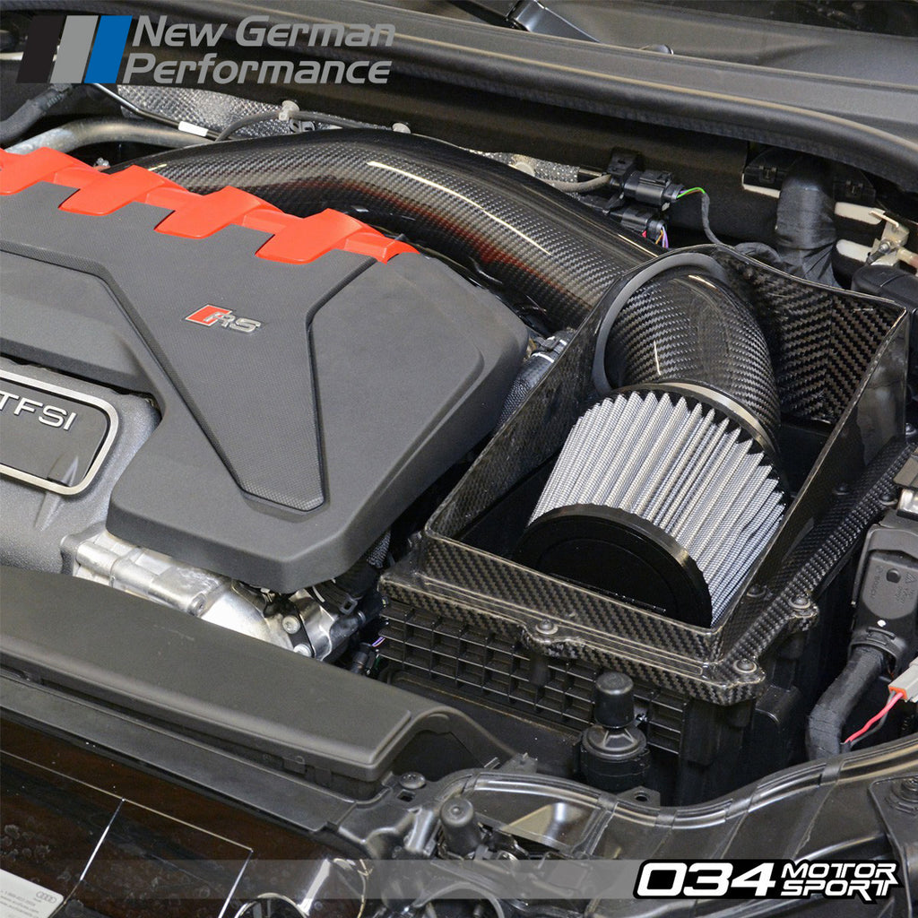 034Motorsport X34 Carbon Fiber Open-Top Cold Air Intake System - Audi 8S TTRS and 8V RS3 2.5 TFSI EVO