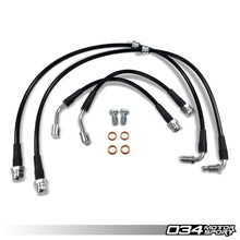 Load image into Gallery viewer, 034MOTORSPORT STAINLESS STEEL BRAIDED BRAKE LINE KIT, 8S/8V.5 AUDI TT RS, RS3
