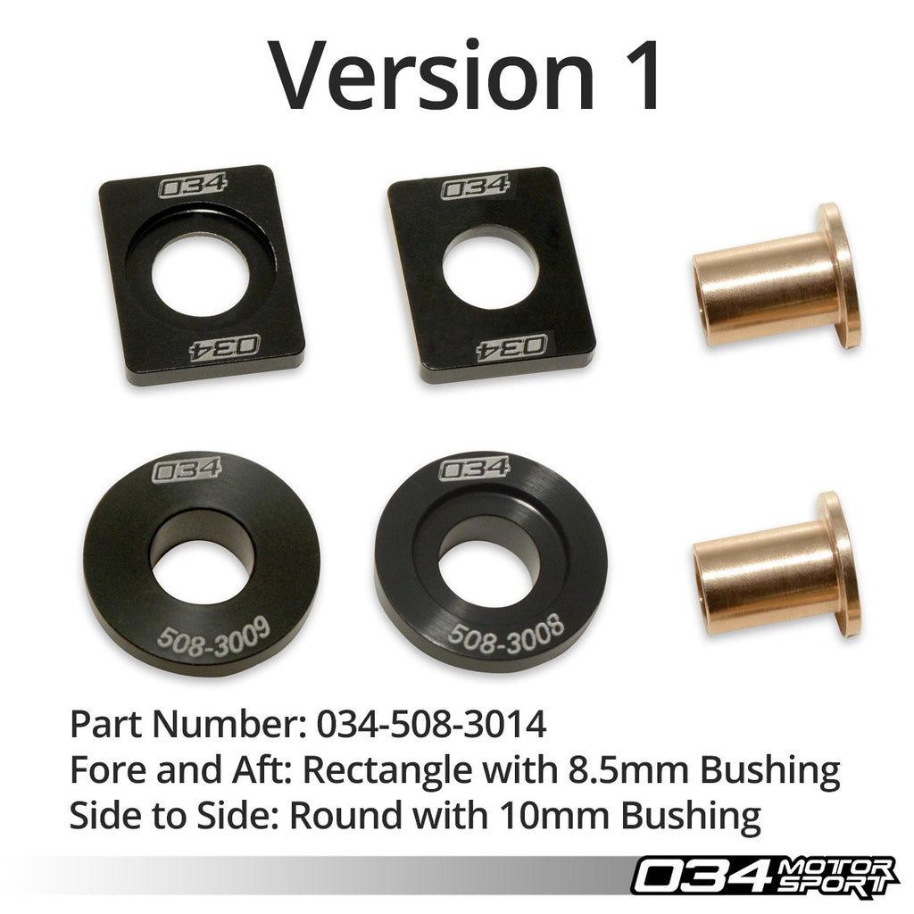 034MOTORSPORT BILLET SOLID SHIFTER BUSHING KIT