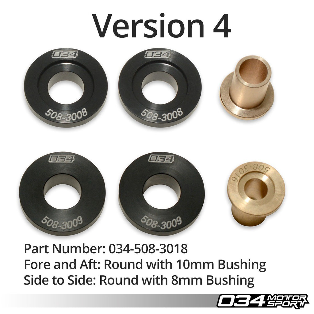 034MOTORSPORT BILLET SOLID SHIFTER BUSHING KIT