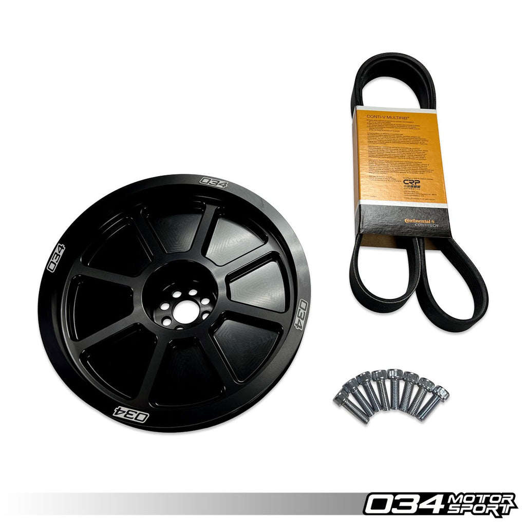034MOTORSPORT 3.0 TFSI SUPERCHARGER 207MM CRANK PULLEY UPGRADE, B8/B8.5 AUDI S4/S5/Q5/SQ5, C7 AUDI A6/A7