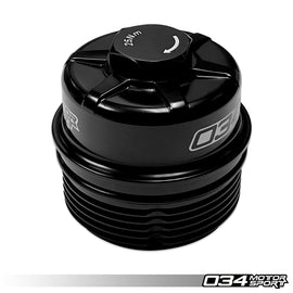 034MOTORSPORT BILLET OIL FILTER HOUSING, EA839 V6 ENGINES (2.9T/3.0T)
