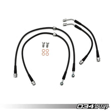 Load image into Gallery viewer, 034Motorsport Stainless Steel Braided Brake Line Kit, Volkswagen &amp; Audi MQB and MQB EVO AWD 2.0T (Performance Pack)