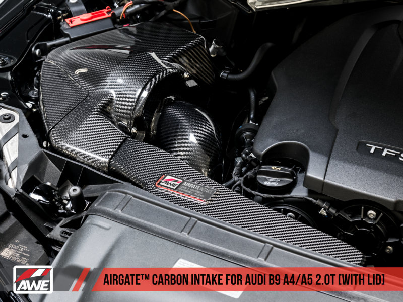 AWE Tuning Audi B9 A4/A5 2.0T Quattro Carbon Fiber AirGate Intake w/ Lid