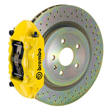 Load image into Gallery viewer, Brembo SS Rear GT BBK 4 Piston Cast 365x28 1pc Rotor Drilled- Yellow