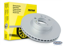 Textar Coated Standard 345mm Front Brake Rotors For Mk5 R32, Mk6 Golf R, B6 Passat/CC 4Motion
