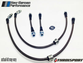 TyrolSport Stainless Braided Brake Lines - MK4 1.8T / VR6  1999-2005