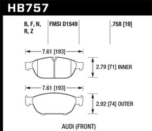 Load image into Gallery viewer, Hawk Audi 2013 A5 Quattro / 12-16 A6 Quattro/A7 Quattro/A8 Quattro HPS Front Brake Pads