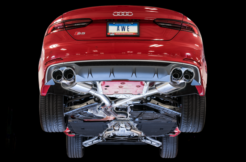 AWE Tuning Audi B9 S5 3.0T Touring Edition Exhaust - Chrome Silver Tips (102mm)