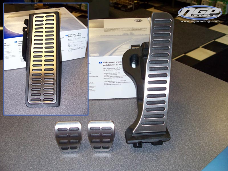 VW / Audi - Genuine OEM - Stainless steel pedal cover set, manual transmission, Mk5, Mk6, B6 Passat