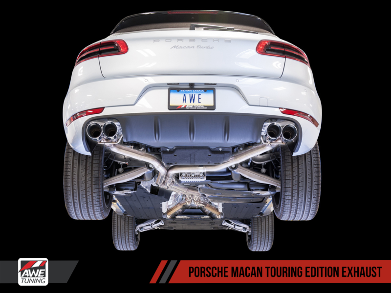 AWE Tuning Porsche Macan Touring Edition Exhaust System - Chrome Silver 102mm Tips