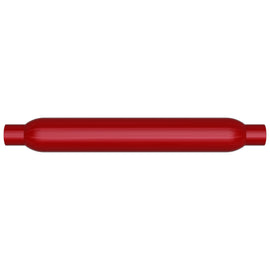 MagnaFlow Muffler Red Pack Series Glasspack 4in Rd 26in Body Length 2.5in/2.5in Inlet/Outlet