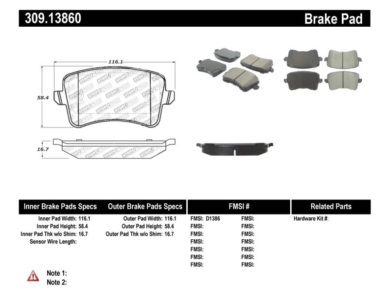 StopTech Performance Brake Pads