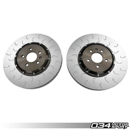 034MOTORSPORT 2-PIECE FLOATING FRONT BRAKE ROTOR UPGRADE KIT FOR AUDI B9/B9.5 RS5, 4M/4M.5 Q7/Q8