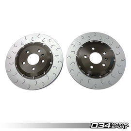 034MOTORSPORT 2-Piece Floating Rear Brake Rotor Upgrade Kit for Audi B8/B8.5 S4/S5 & Q5/SQ5