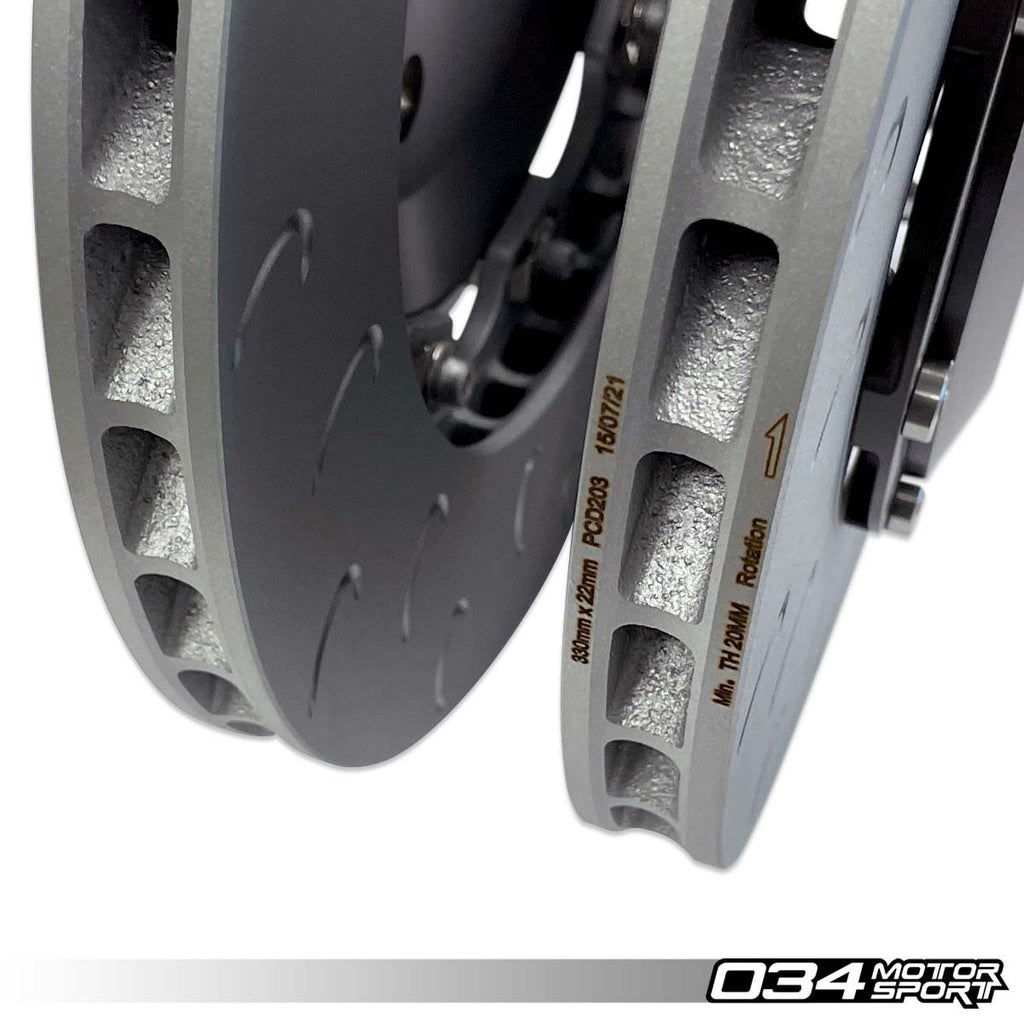 034MOTORSPORT 2-Piece Floating Rear Brake Rotor Upgrade Kit for Audi B8/B8.5 S4/S5 & Q5/SQ5
