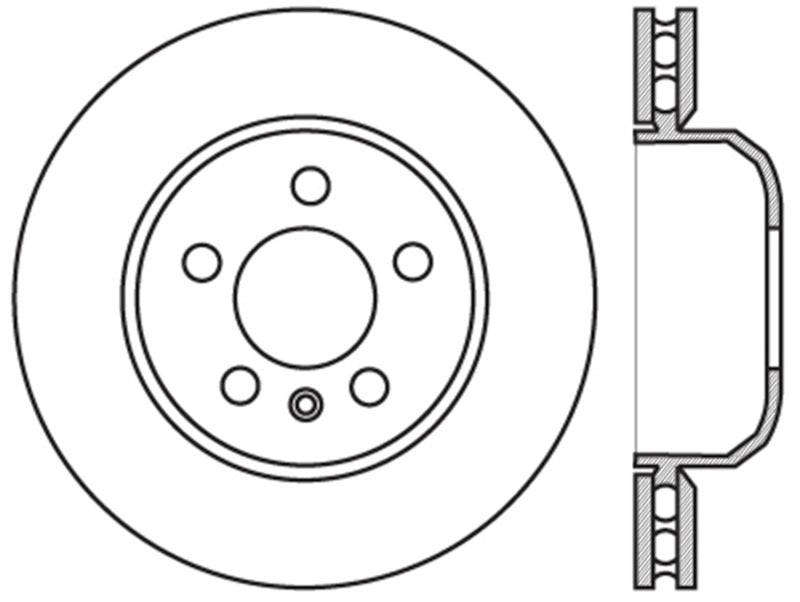 StopTech Sport Slotted 11-16 BMW 535i Rear Right Rotor