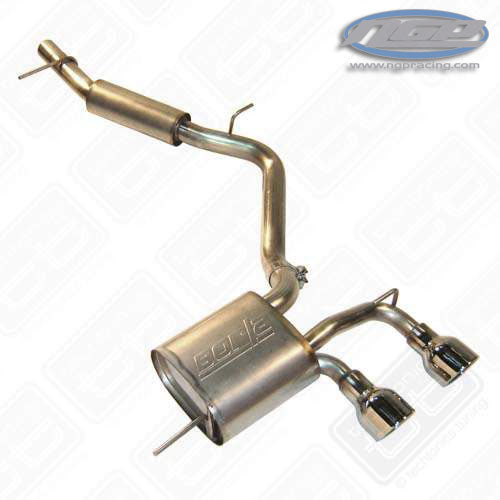 Techtonics Tuning 2.5" Stainless Steel Catback Exhaust w/ Borla Muffler - VW Mk5 R32