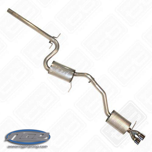 Techtonics Stainless 2.5" Catback Exhaust with dual Borla Mufflers - Mk6 Jetta 2.5L