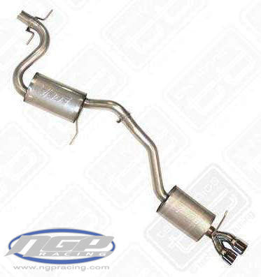 Techtonics Stainless 2.5" Catback Exhaust with dual Borla Mufflers - Mk6 Jetta GLI 2.0T TSI