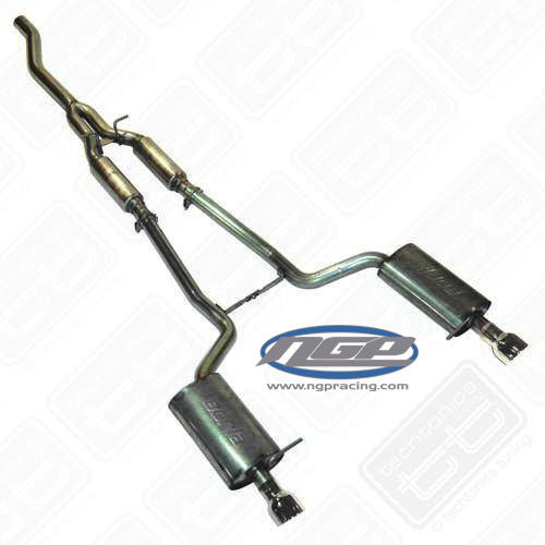 Techtonics Tuning - Stainless exhuast [From 2.5'' downpipe] Audi A4 1.8T and 2.0T Quattro 2002-2008 , 4 Inch Tips
