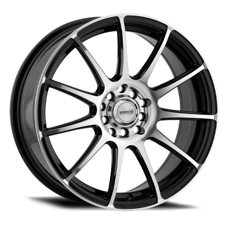 Maxxim Champ 17x7 10x110/115 ET40 Machined Face / Gloss Black