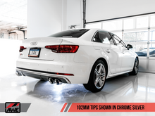 Load image into Gallery viewer, AWE Tuning Audi B9 S4 Touring Edition Exhaust - Non-Resonated (Silver 102mm Tips)