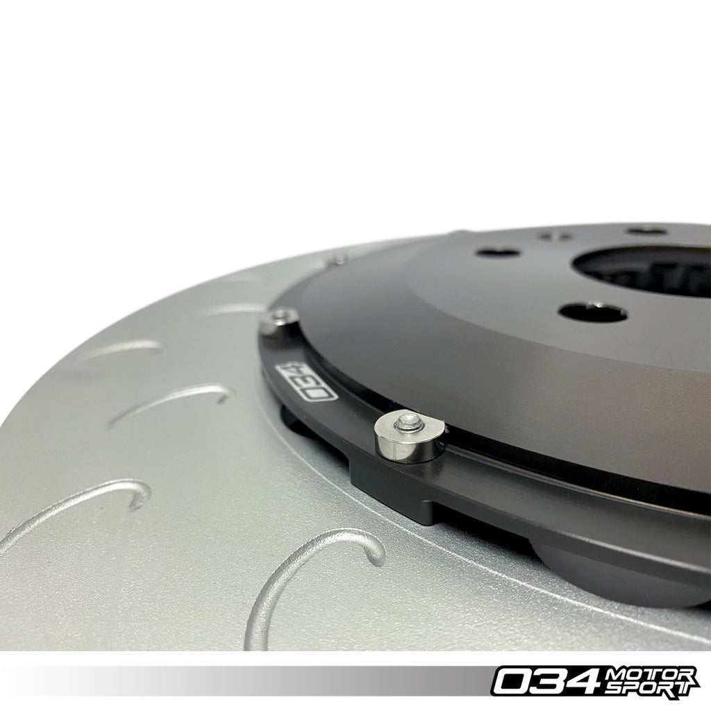 034MOTORSPORT 2-PIECE FLOATING FRONT BRAKE ROTOR UPGRADE KIT FOR AUDI 8V.5 RS3