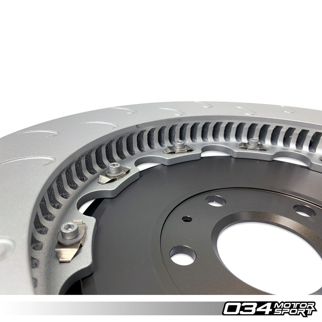 034MOTORSPORT 2-PIECE FLOATING FRONT BRAKE ROTOR UPGRADE KIT FOR AUDI 8V.5 RS3