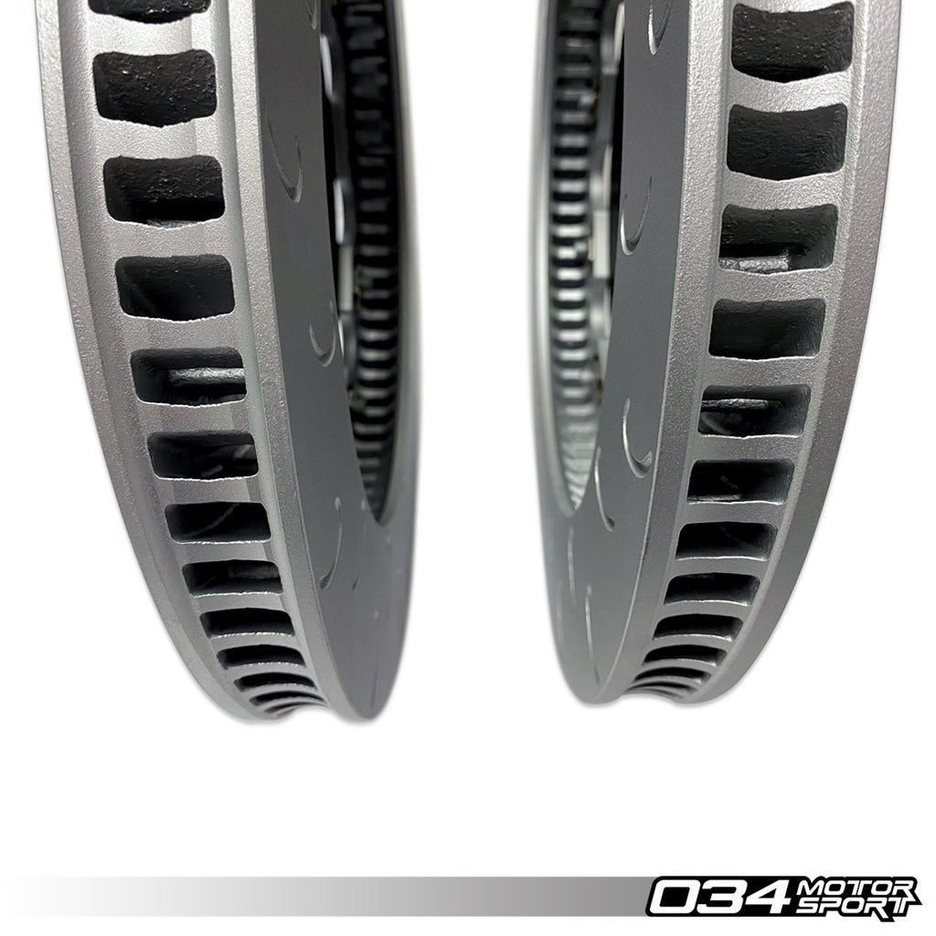 034MOTORSPORT 2-PIECE FLOATING FRONT BRAKE ROTOR UPGRADE KIT FOR AUDI 8V.5 RS3