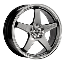 Load image into Gallery viewer, Enkei EV5 17x7 4x100/114.3 38mm Offset 72.6 Bolt Diameter Hyper Black w/ Machined Lip Wheel