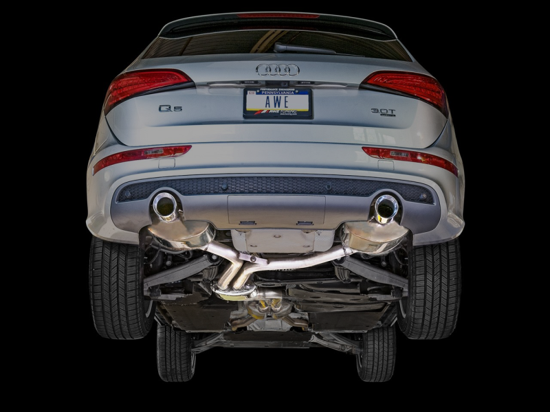 AWE Tuning Audi 8R Q5 3.0T Touring Edition Exhaust Dual Outlet Diamond Black Tips