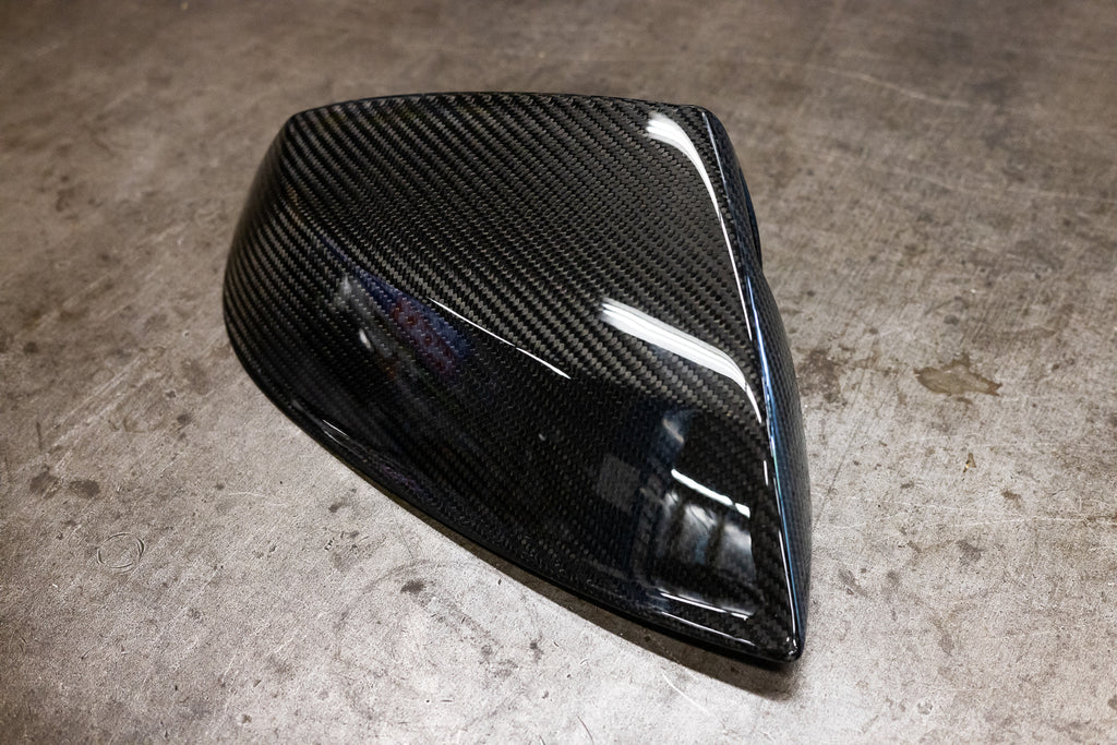 Carbon Fiber Mirror Caps- With Audi Side Assist - Audi B9 Q5, SQ5, 4M Q7, SQ7