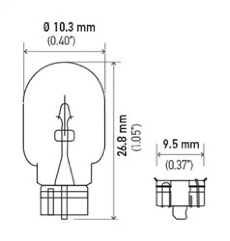 Hella Bulb 168 12V 5W 3Cp W21X95D T325 (2)