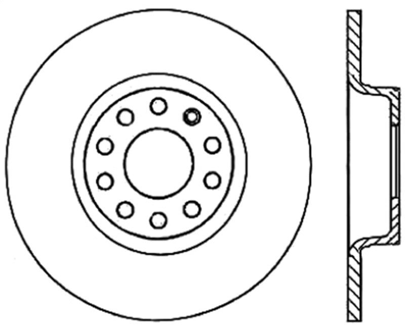 StopTech 06-11 Audi A3 / 06-09 VW GTI Mk V / 05-10 Jetta (Exc Wagon) Drilled Left Rear Rotor