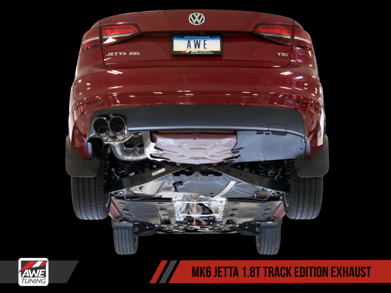 AWE Tuning Mk6 GLI 2.0T - Mk6 Jetta 1.8T Track Edition Exhaust - Diamond Black Tips