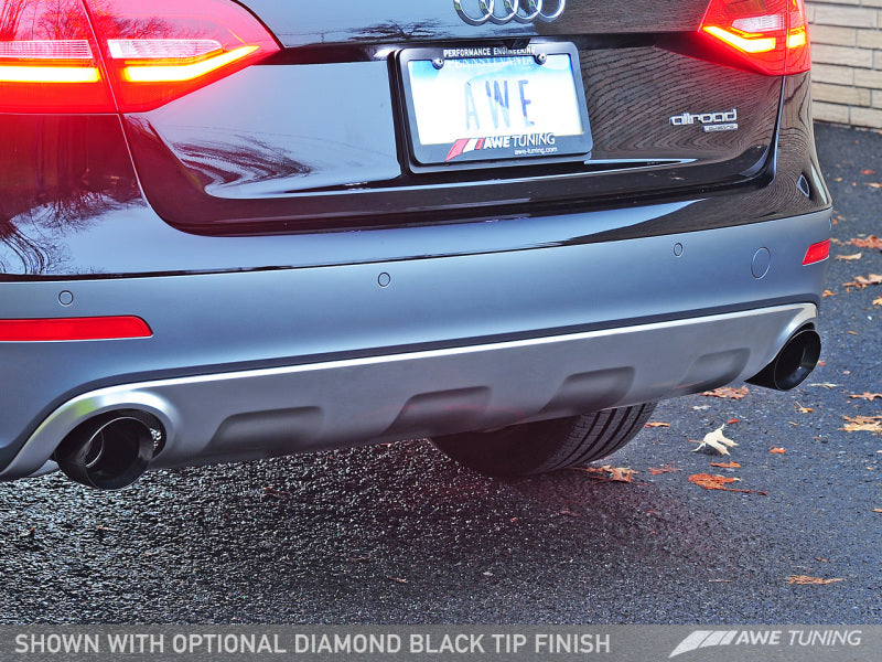 AWE Tuning Audi B8.5 All Road Touring Edition Exhaust - Dual Outlet Diamond Black Tips