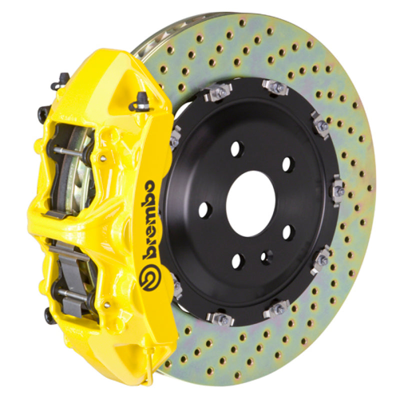 Brembo 19+ 330i Front GT BBK 6 Piston Cast 380x34 2pc Rotor Drilled-Yellow