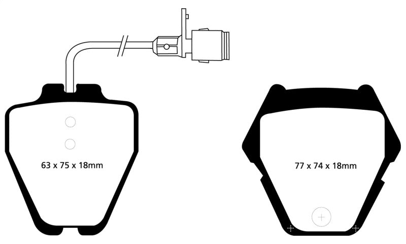 EBC 00-03 Audi A8 Quattro 4.2 (8 Pad Set) Redstuff Front Brake Pads