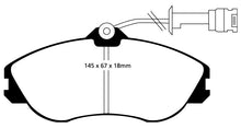 Load image into Gallery viewer, EBC 91-92 Audi 100 Quattro 2.3 (Girling) Yellowstuff Front Brake Pads