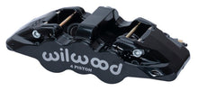 Load image into Gallery viewer, Wilwood Caliper - Aero4-DS Forged Four-Piston Caliper Black 1.12in Piston 1.10in Rotor - Black