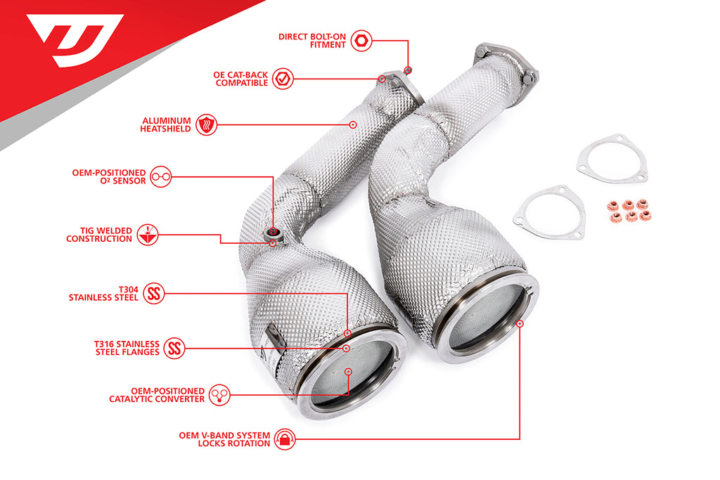 UNITRONIC PERFORMANCE DOWNPIPES - C8 RS6, RS7 4.0T