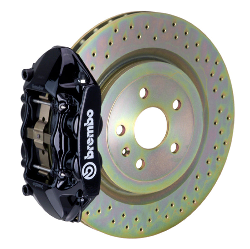 Brembo 08-13 C30 Front GT BBK 4 Piston Cast 336 x28 1pc Rotor Drilled-Black