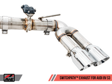 Load image into Gallery viewer, AWE Tuning Audi 8V S3 SwitchPath Exhaust w/Chrome Silver Tips 102mm