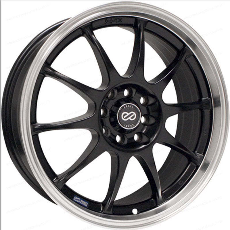 Enkei J10 18x7.5 5x112/114.3 38mm Offset 72.6mm Bore Dia Black Wheel