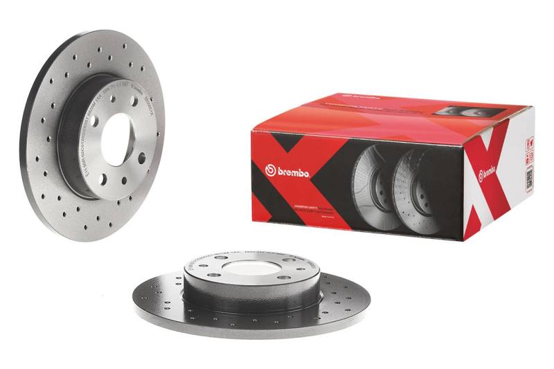 Brembo 06-11 Audi A6/05-08 A6 Quattro Rear Premium Xtra Cross Drilled UV Coated Rotor